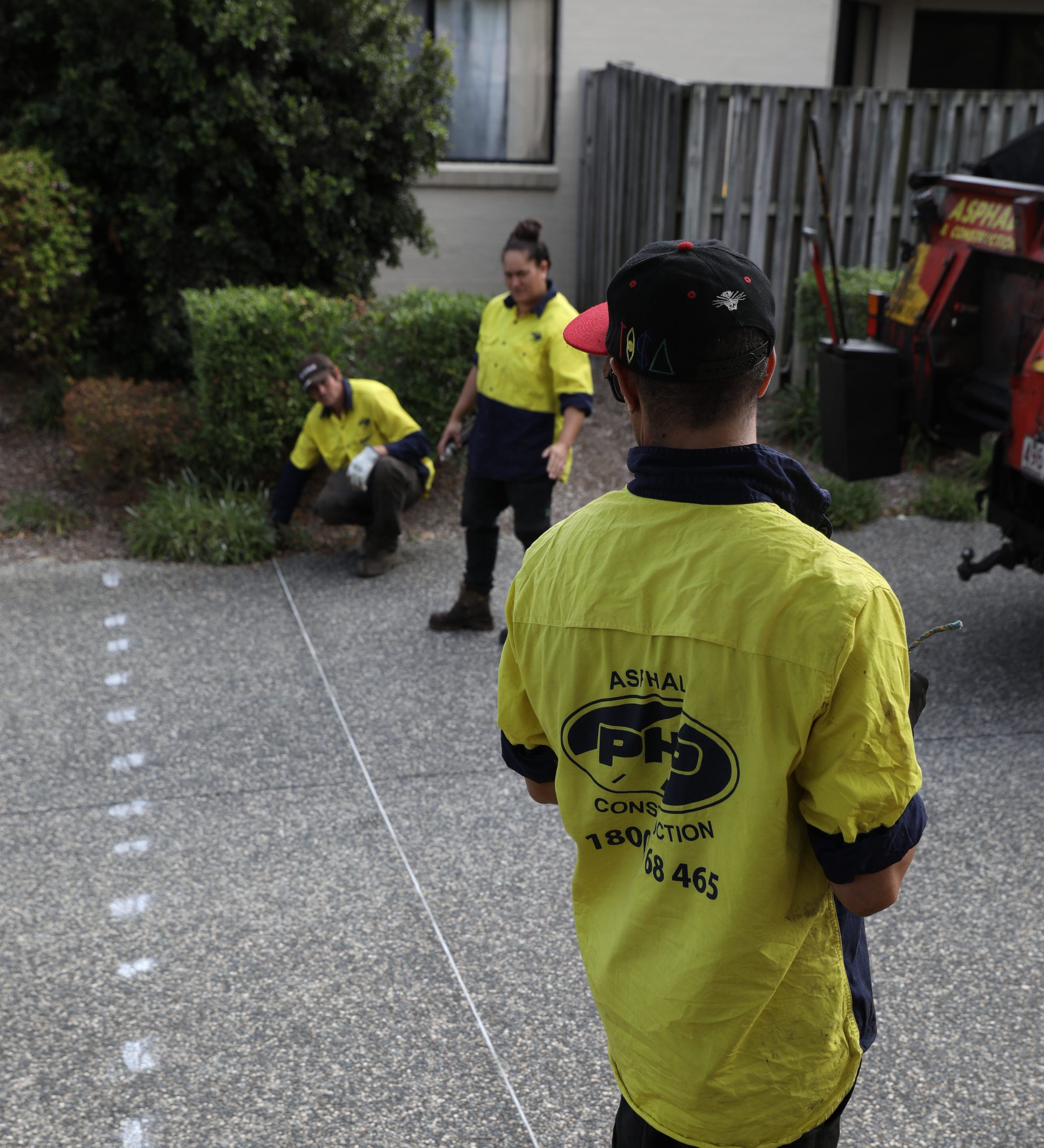Marking out for asphalt residential and body corporate job