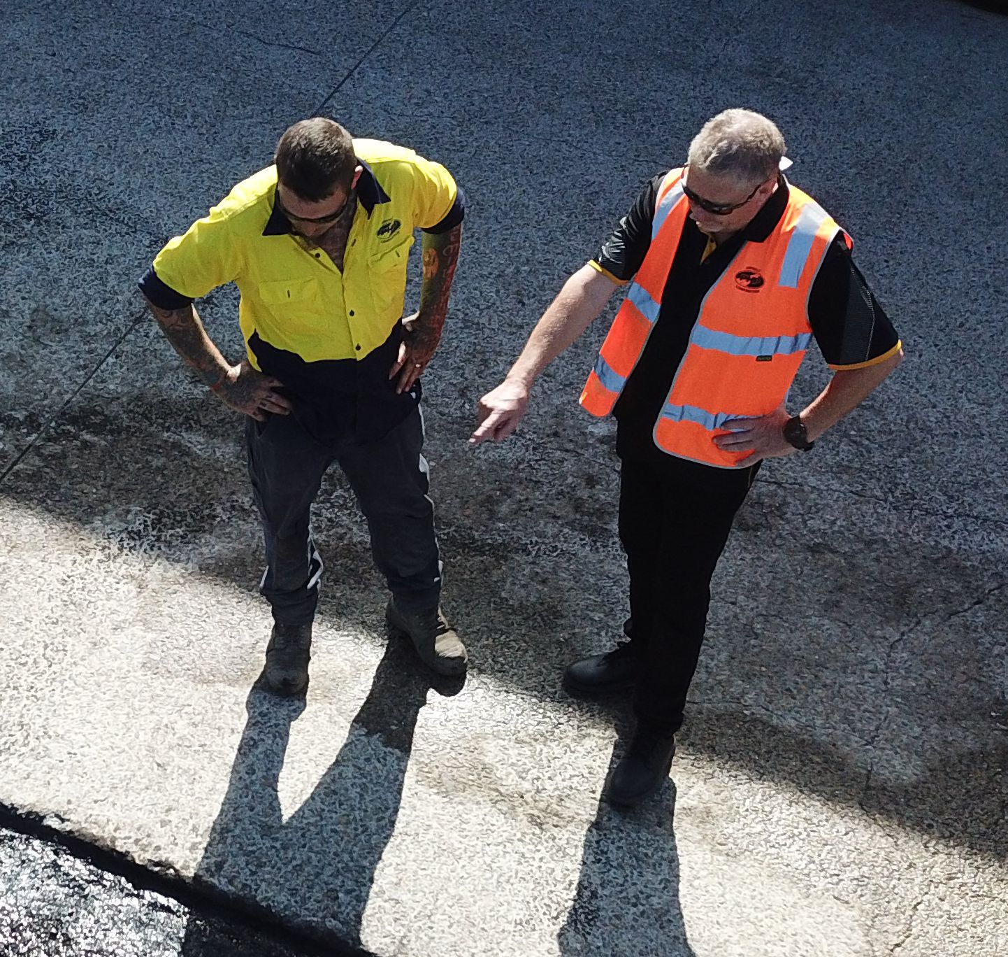 Pothole People Qld team overseeing a job